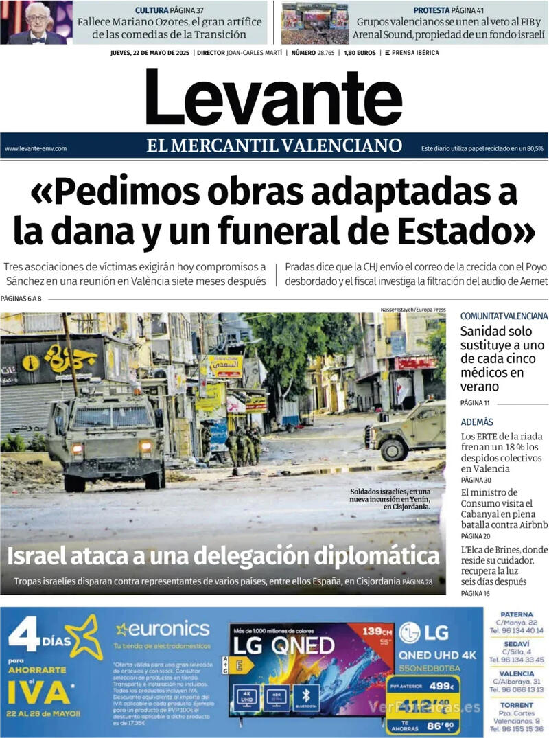 Portada Faro de Vigo 2025-05-22