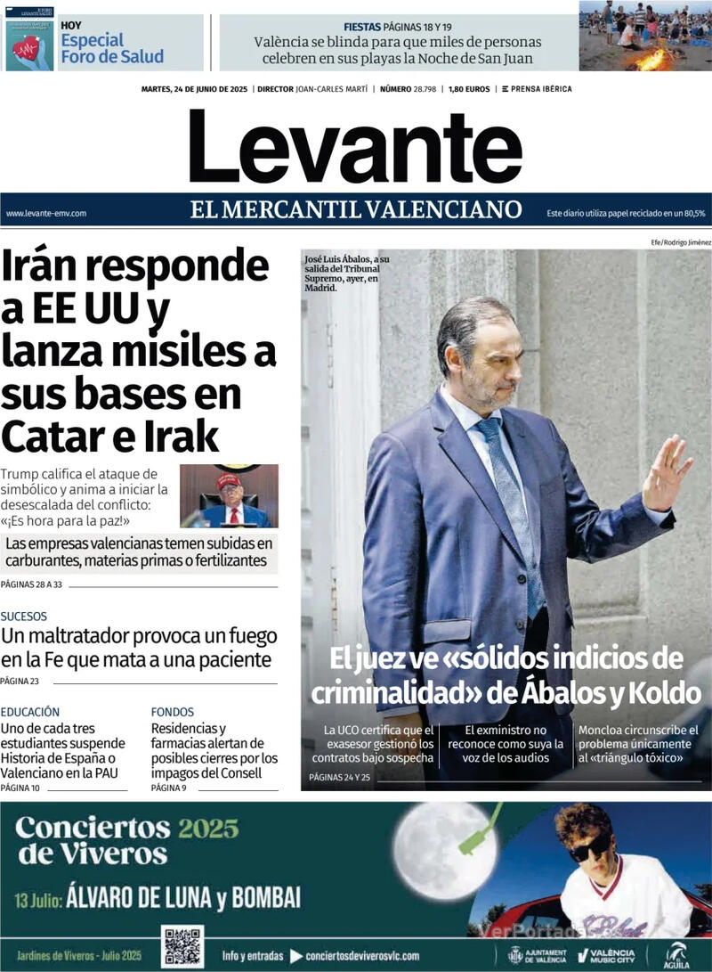 Portada Faro de Vigo 2025-06-24