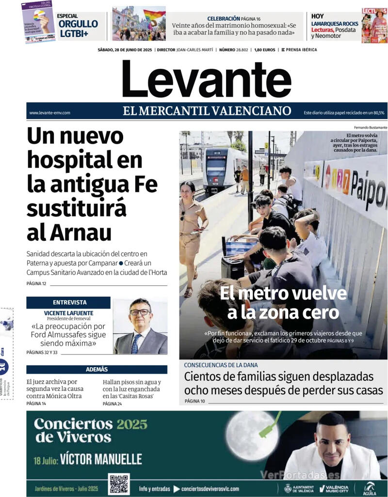 Portada Faro de Vigo 2025-06-28