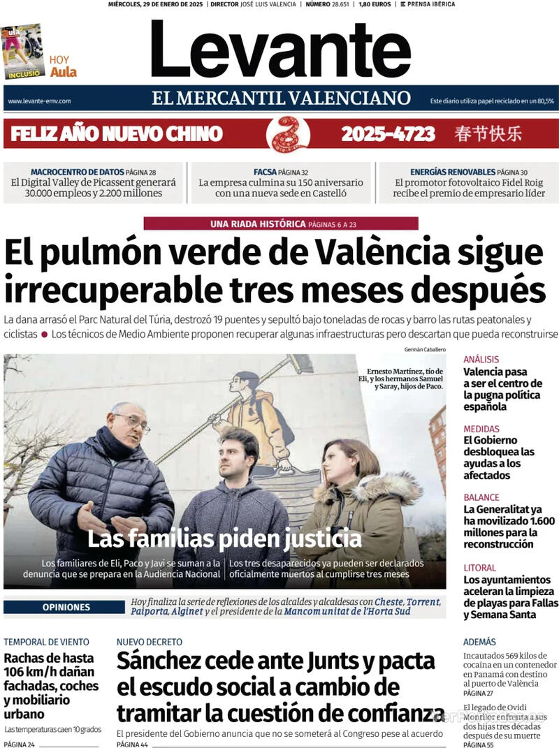Portada Faro de Vigo 2025-01-29