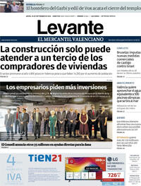 Portada Levante 2025-09-18