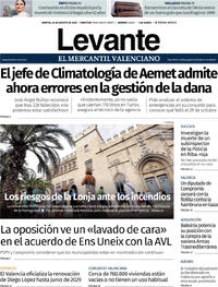 Portada Levante 2025-08-26