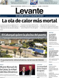 Portada Levante 2025-08-27