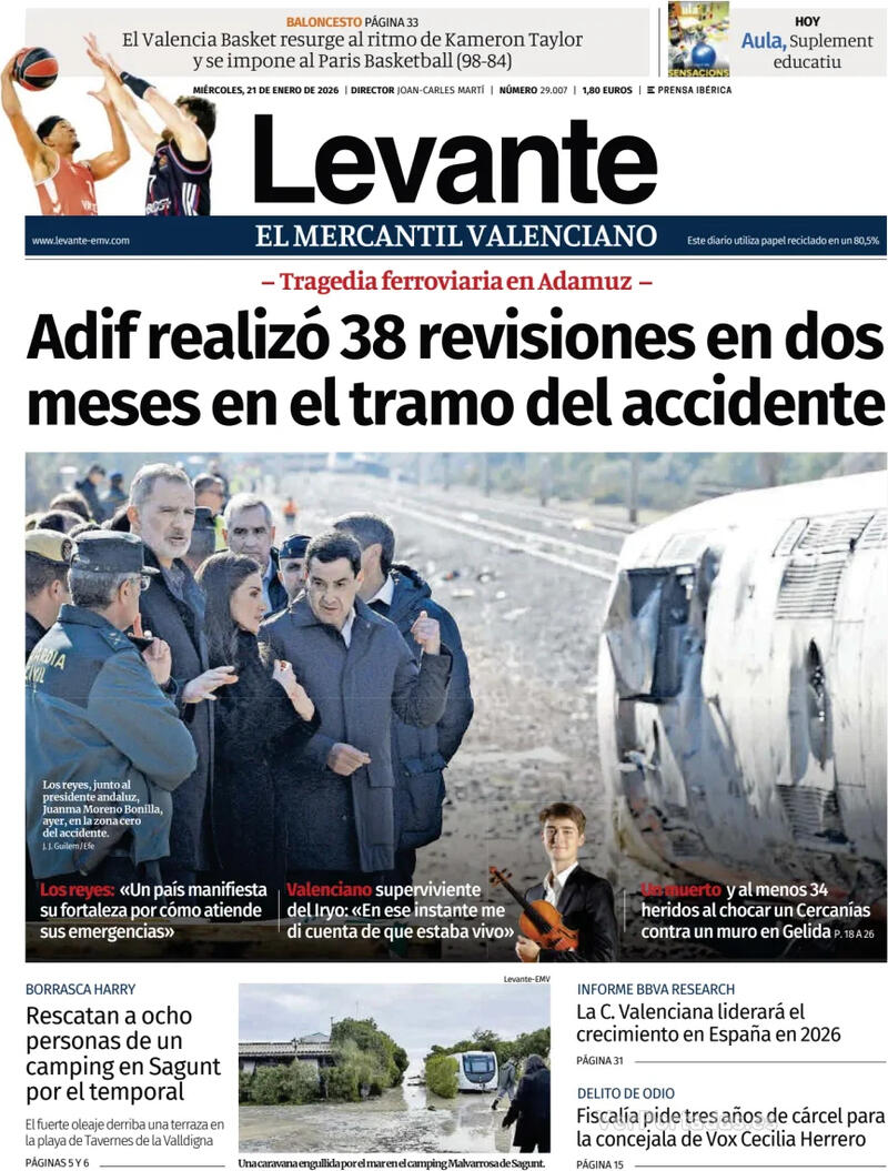 Portada Faro de Vigo 2026-01-21