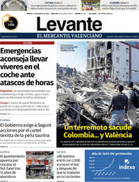 Portada periódico Levante