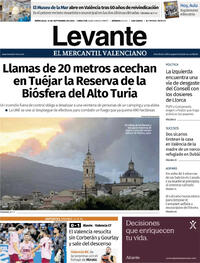 Portada Levante 2026-09-16