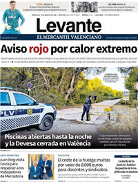 Portada Levante 2026-08-19