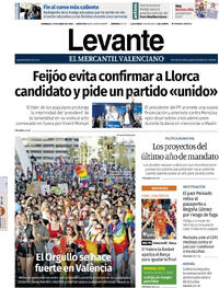 Portada periódico Levante Portada periódico Levante