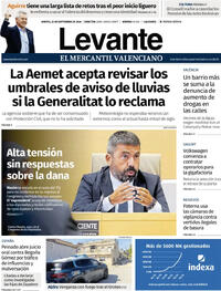 Portada Levante 2026-09-22