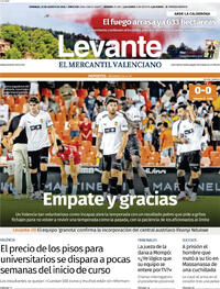 Portada Levante 2026-08-23