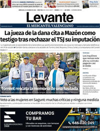 Portada Levante 2026-03-25