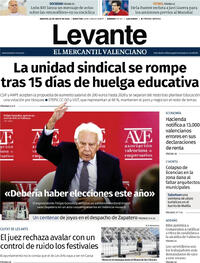 Portada Levante 2026-05-26