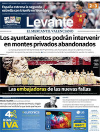 Portada Levante 2026-09-27