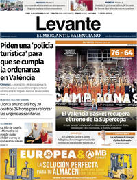 Portada Levante 2026-09-28