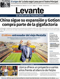 Portada Levante 2026-09-29