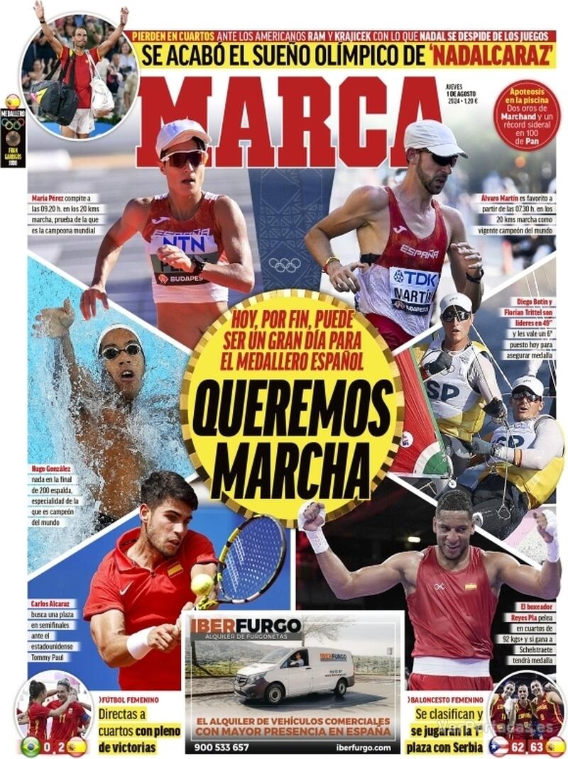 PORTADAS PRENSA DEPORTIVA JUEVES 01 DE JULIO 01081d5386