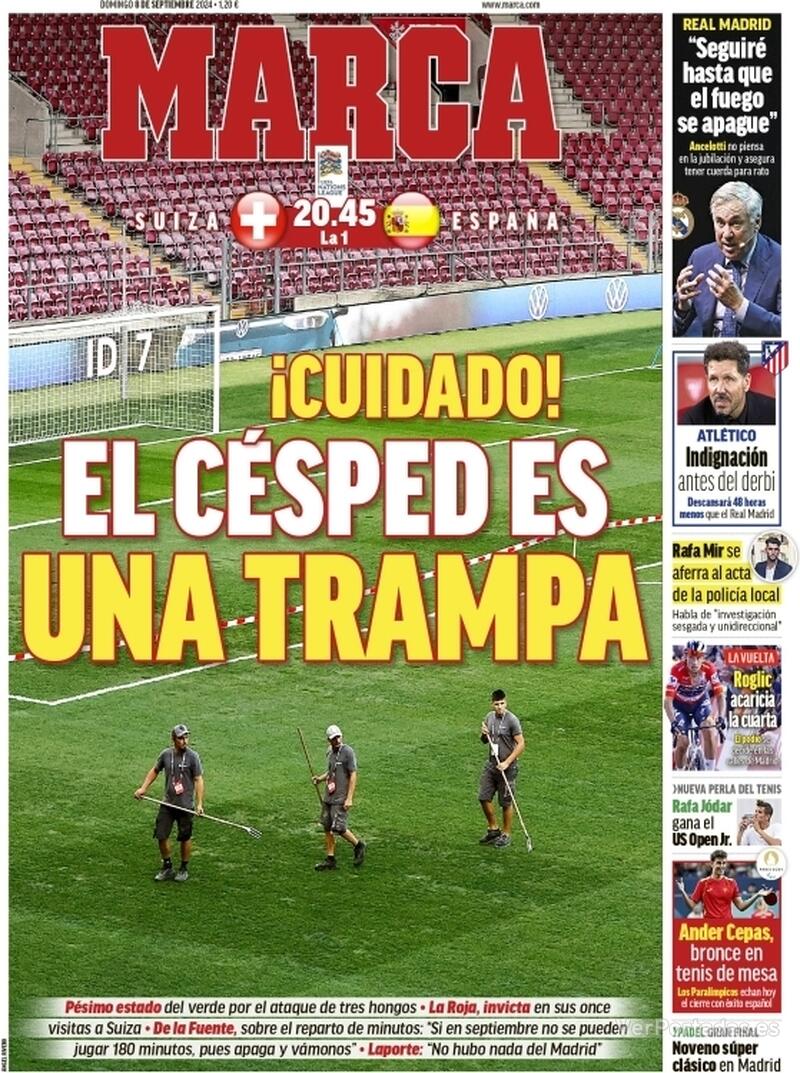 PORTADAS PRENSA DEPORTIVA DOMINGO 8 DE SEPTIEMBRE 0809240212