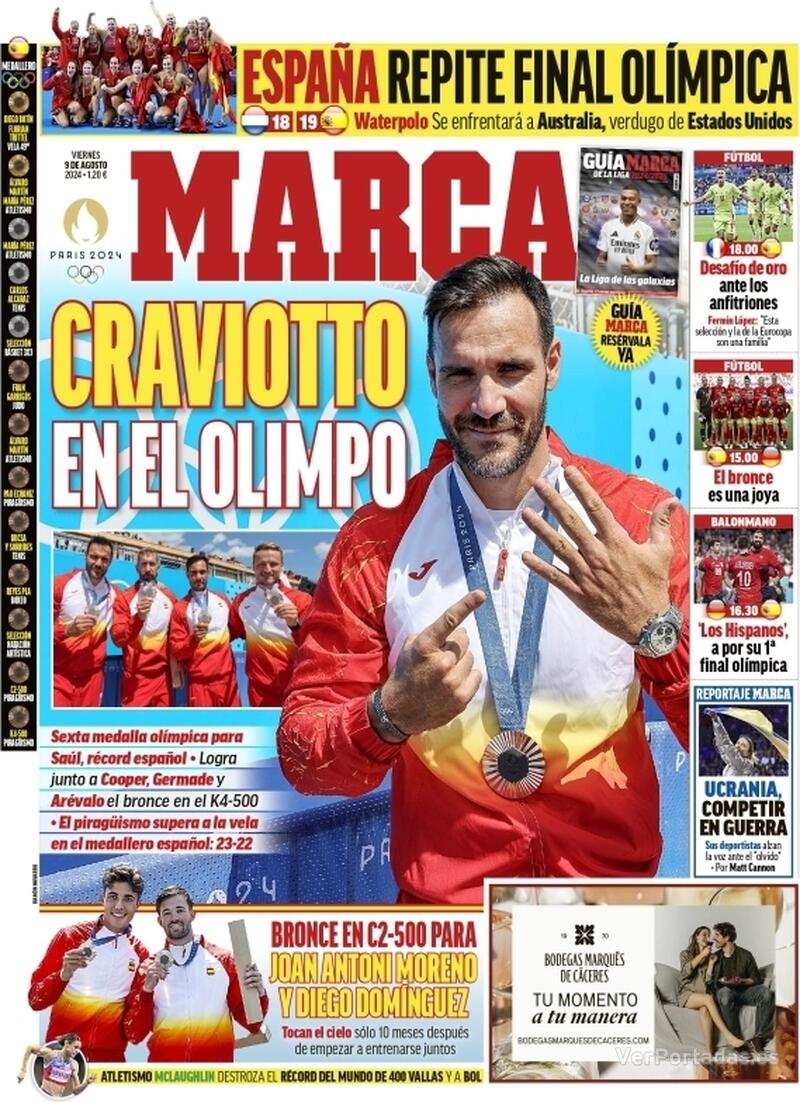 PORTADAS PRENSA DEPORTIVAVIERNES 9 DE AGOSTO 0908be5059