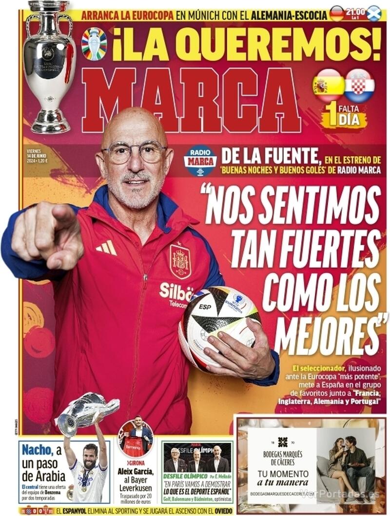 PORTADAS PRENSA DEPORTIVA  VIERNES 14 DE JUNIO 1406b58eda