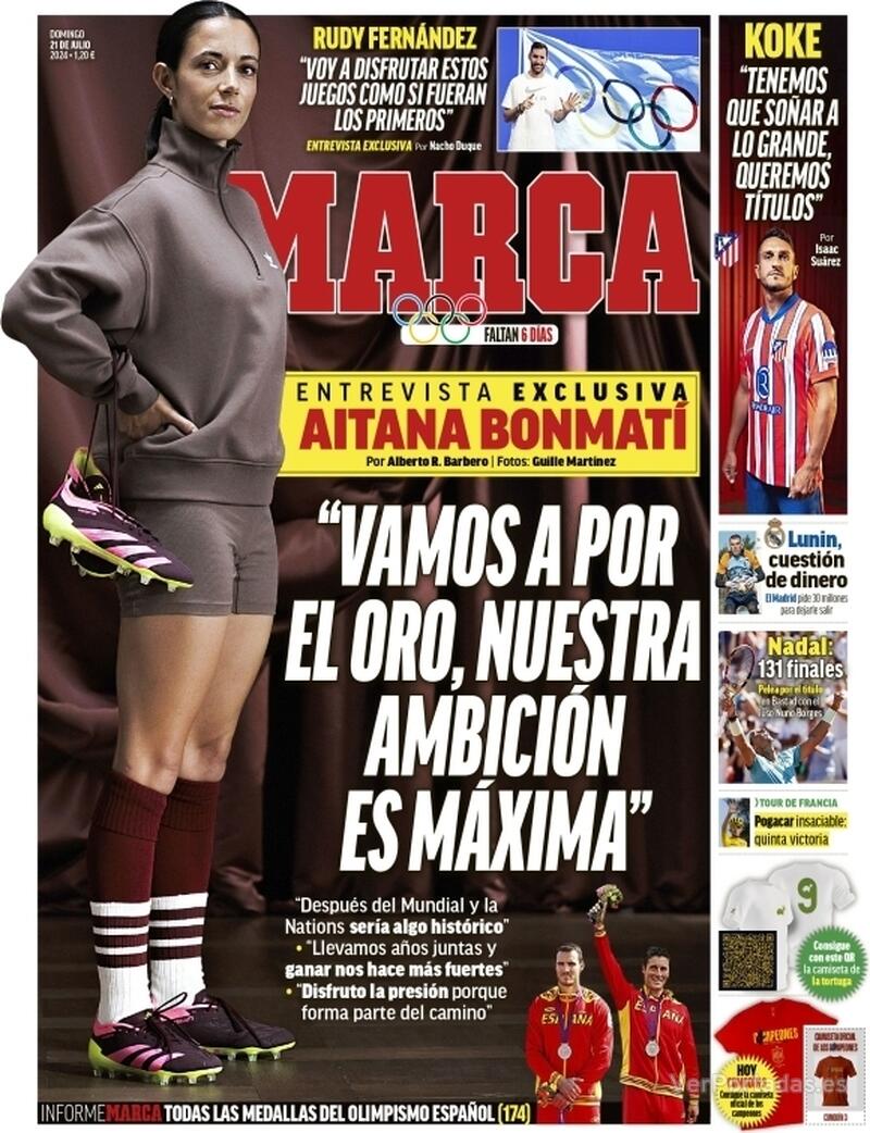 PORTADAS PRENSA DEPORTIVA DOMINGO 21 DE JULIO 2107a5569f