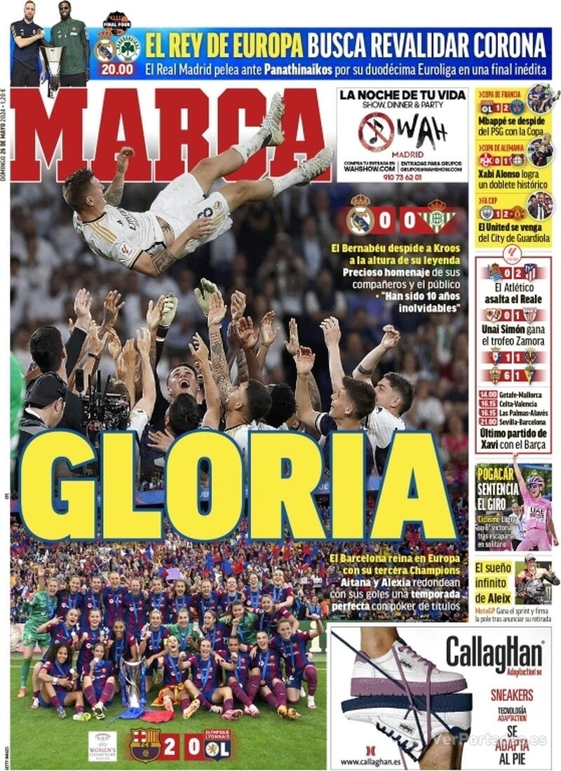 PORTADAS PRENSA DEPORTIVA DOMINGO 26 DE MAYO 2605cf1777