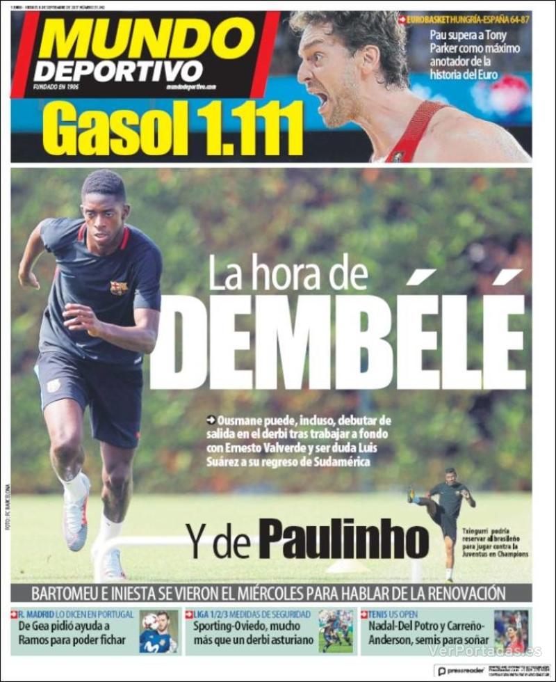 Portada Superdeporte 2017-09-08