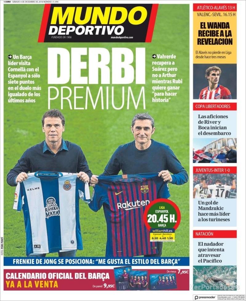 Portada Mundo Deportivo 2018-12-09