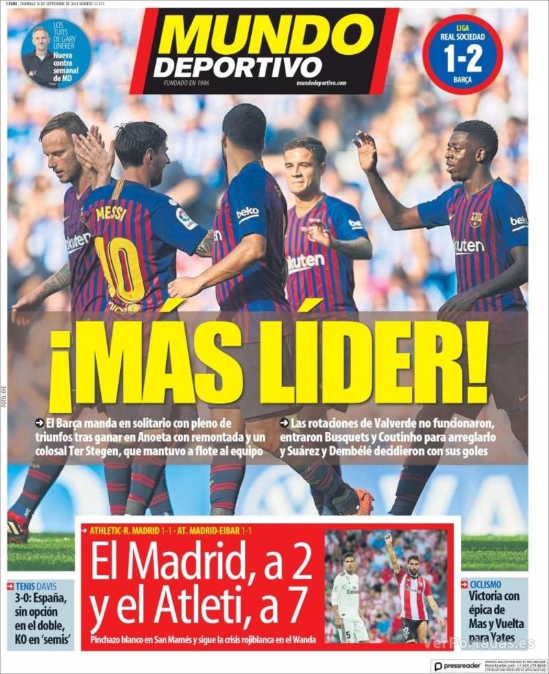 Portada Superdeporte 2018-09-16