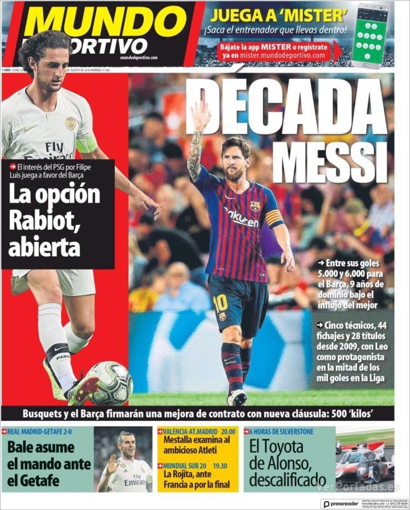 Portada Superdeporte 2018-08-20