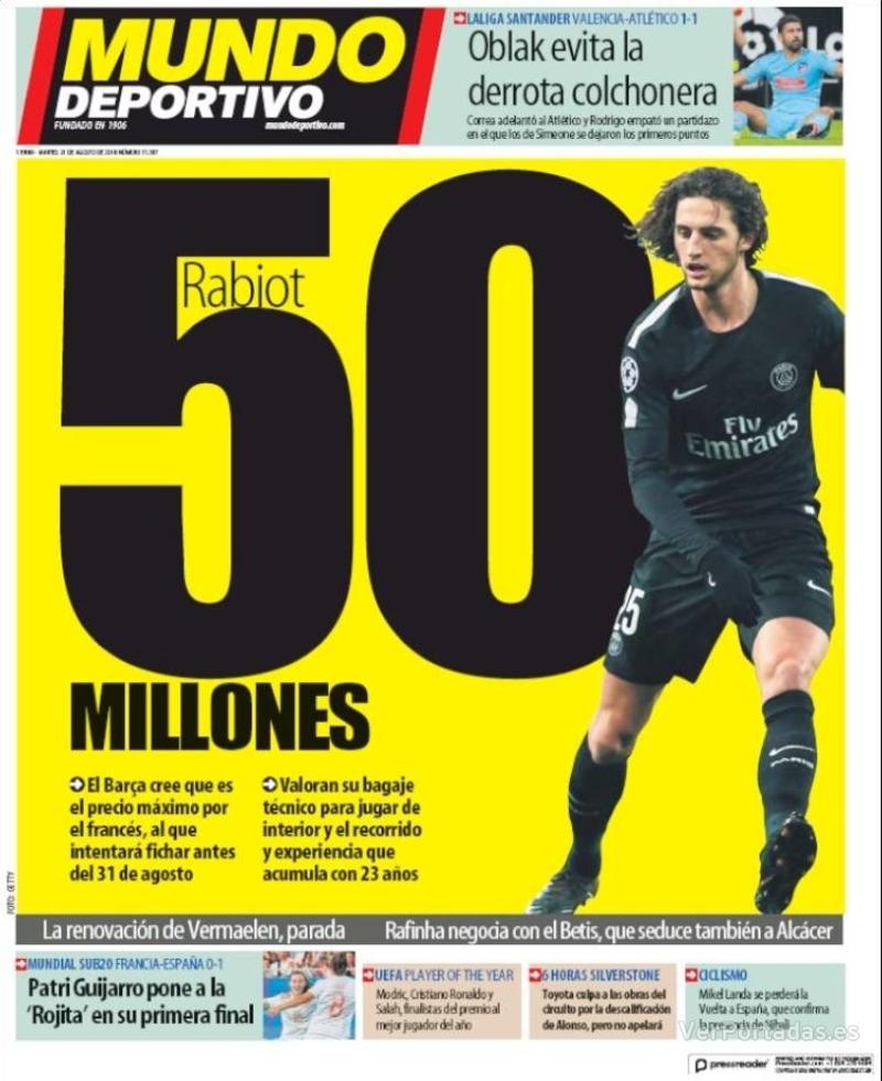 Portada Superdeporte 2018-08-21