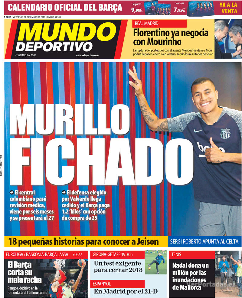 Portada Mundo Deportivo 2018-12-22