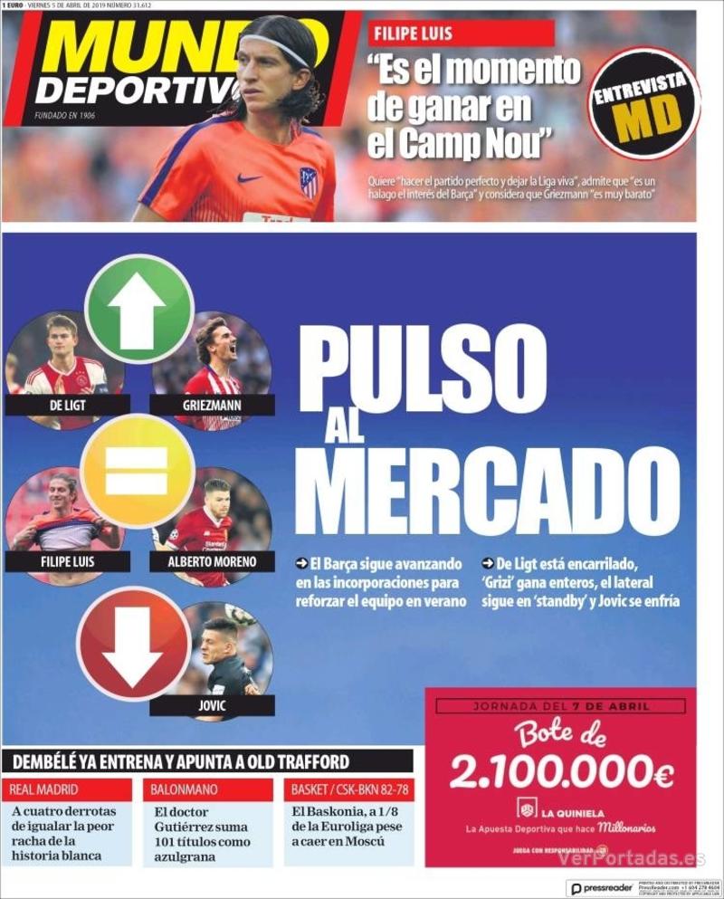 Portada Mundo Deportivo 2019-04-06