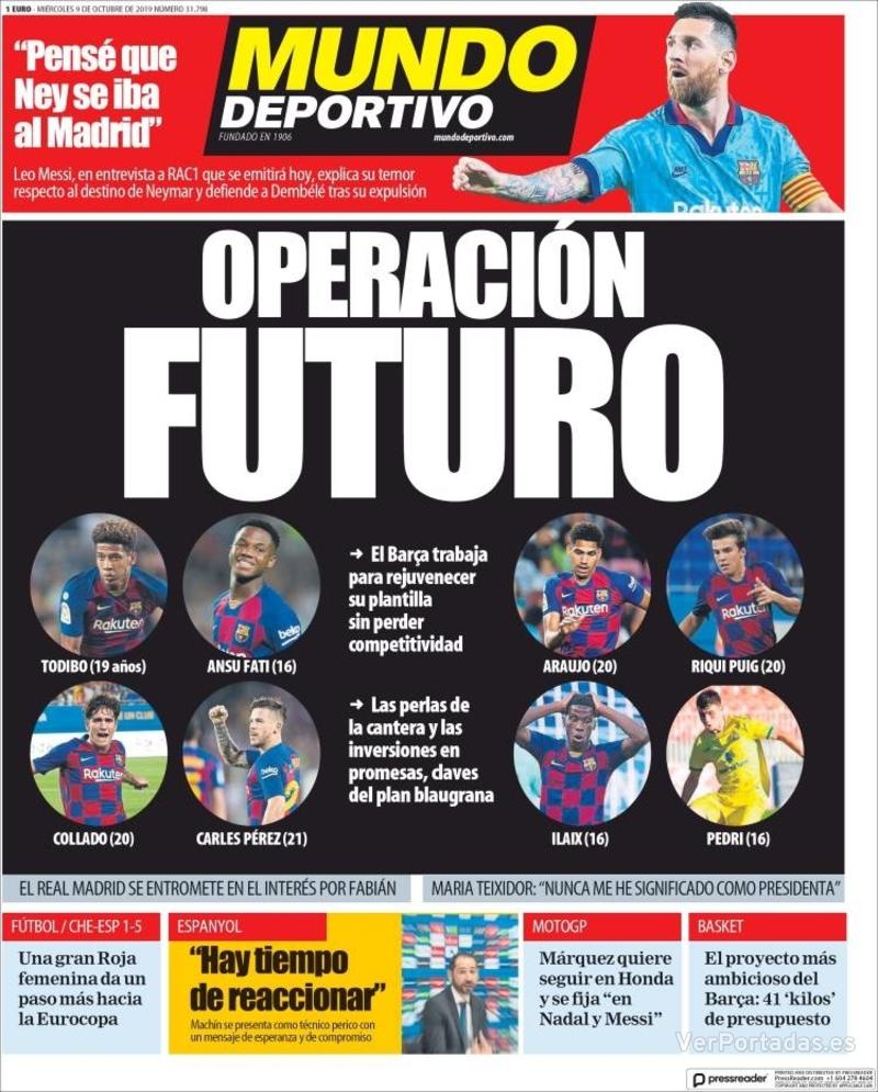Portada Superdeporte 2019-10-09