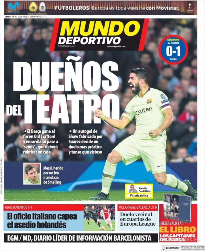 Portada Mundo Deportivo 2019-04-12