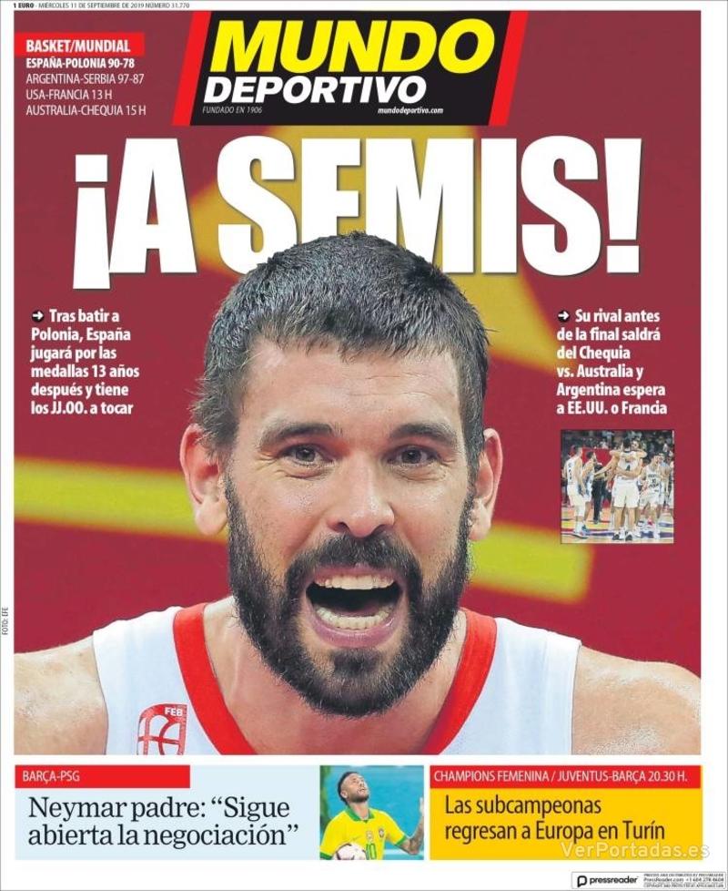 Portada Superdeporte 2019-09-11