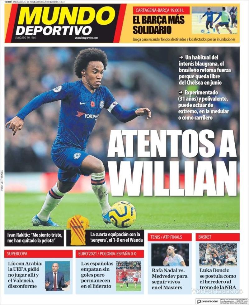 Portada Mundo Deportivo 2019-11-14