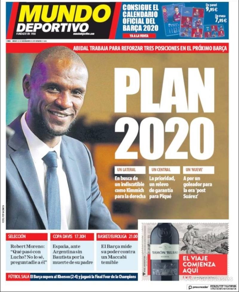 Portada Mundo Deportivo 2019-11-23