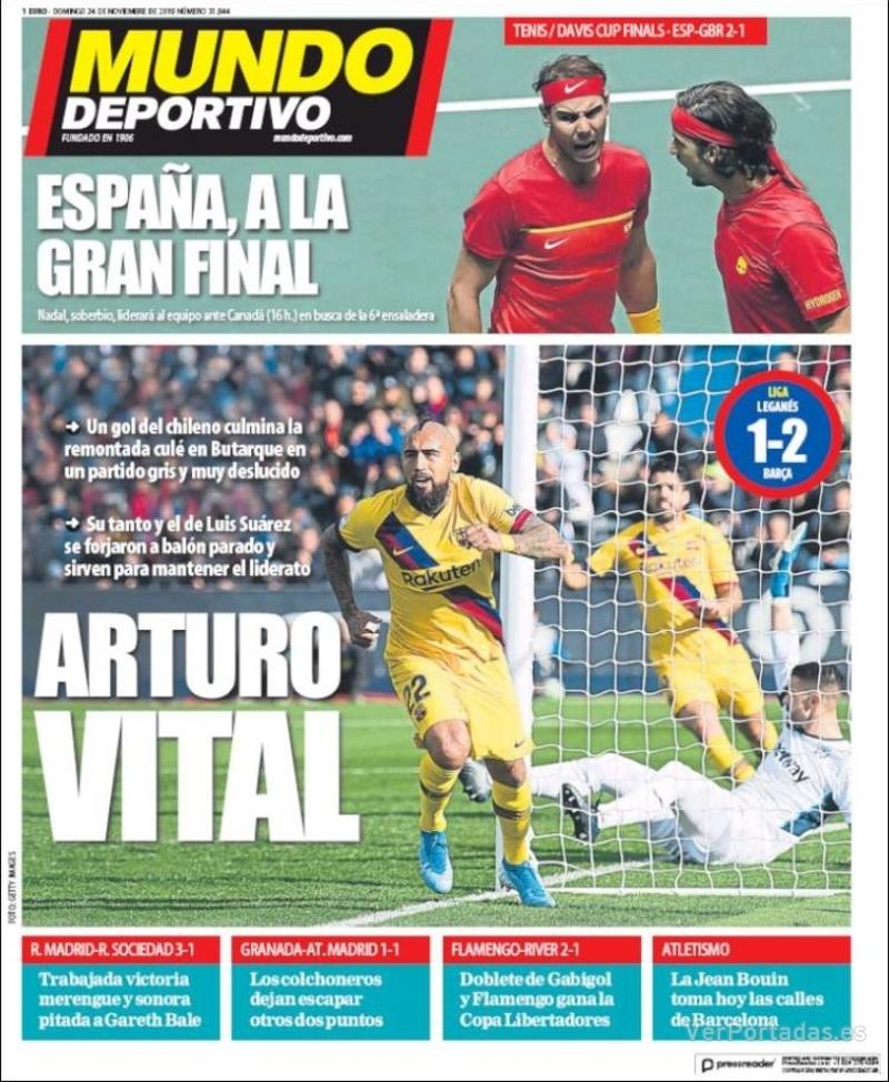 Portada Mundo Deportivo 2019-11-25