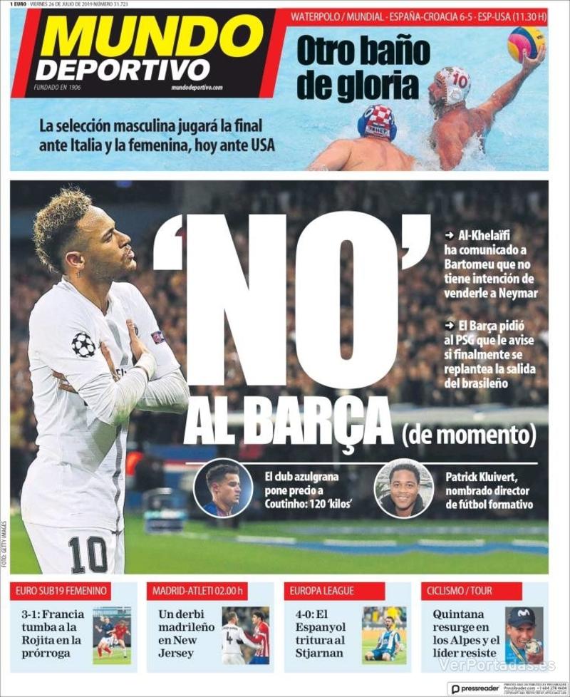 Portada Superdeporte 2019-07-26