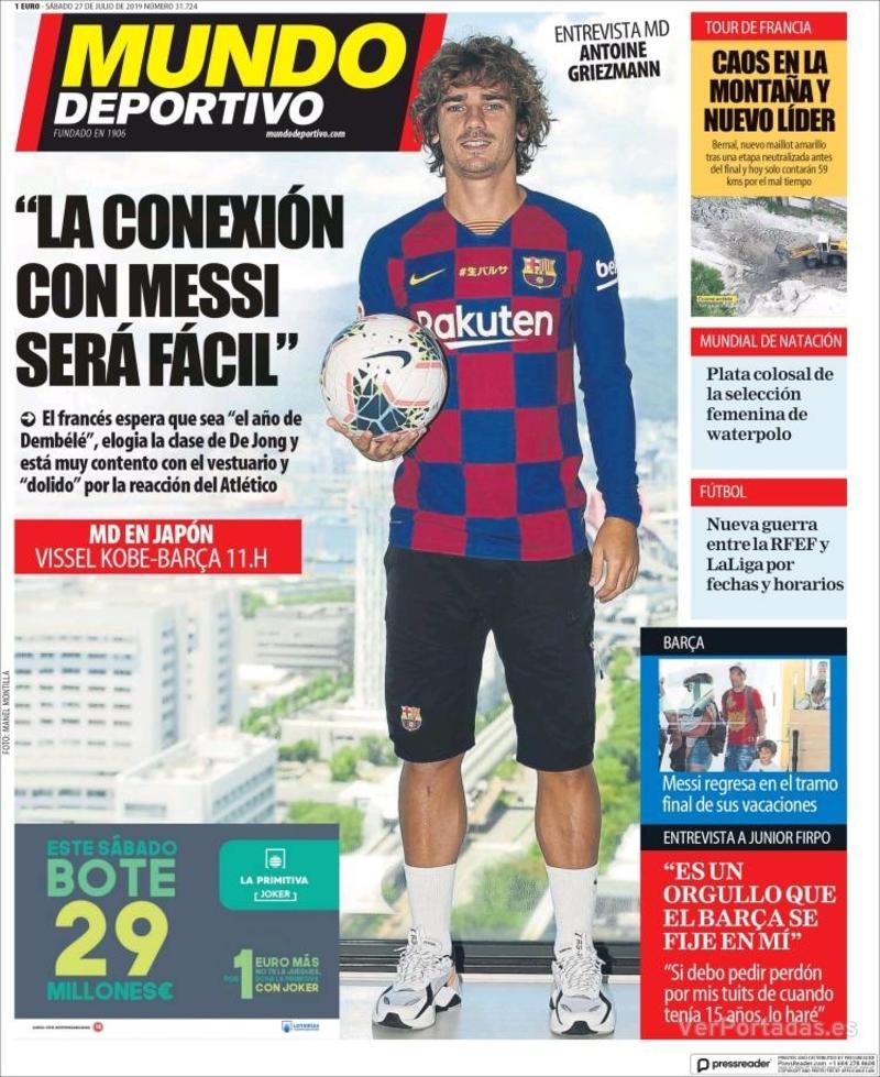 Portada Superdeporte 2019-07-27