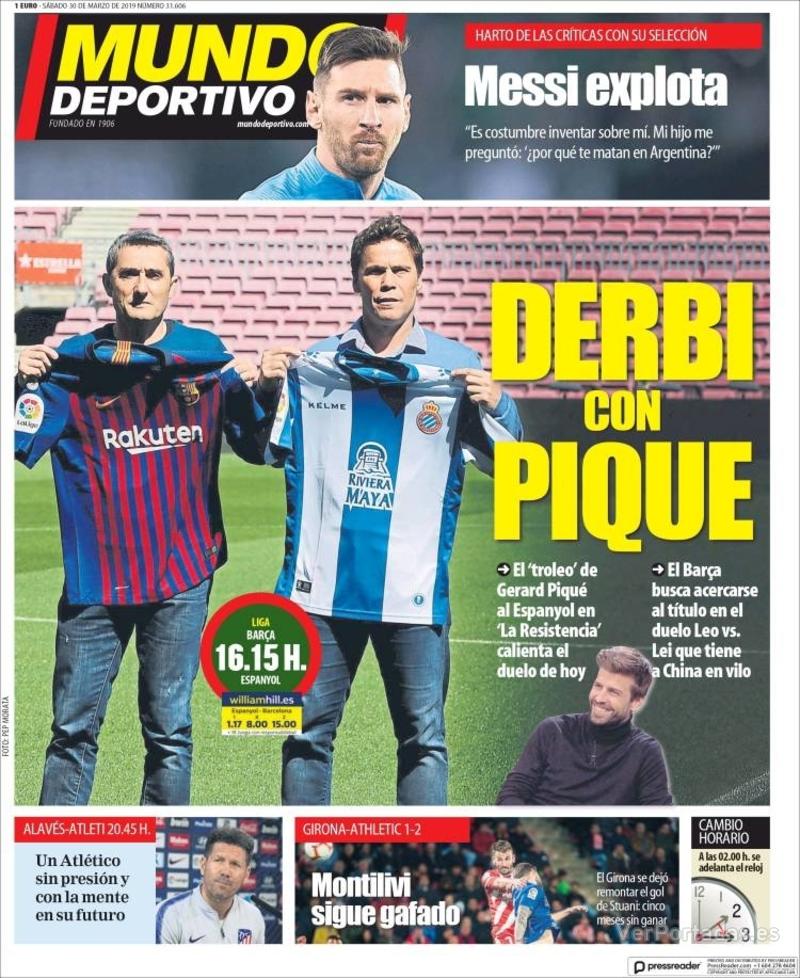 Portada Mundo Deportivo 2019-03-31