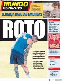 Portada Mundo Deportivo 2019-08-06