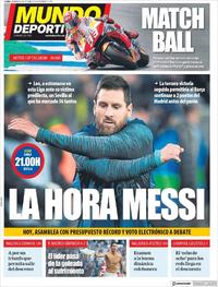Portada Mundo Deportivo 2019-10-06