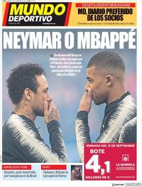 Portada Mundo Deportivo 2019-09-13