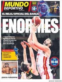 Portada Mundo Deportivo 2019-09-14