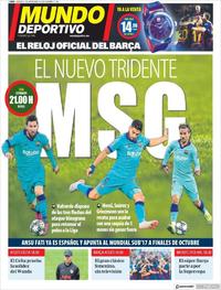 Portada Mundo Deportivo 2019-09-21