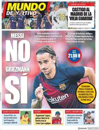Portada Mundo Deportivo 2019-08-25