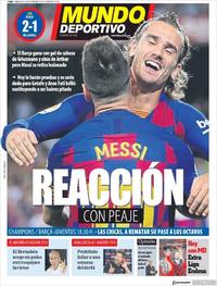 Portada Mundo Deportivo 2019-09-25