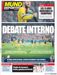 Portada Mundo Deportivo 2019-10-25
