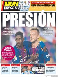 Portada Mundo Deportivo 2019-08-29